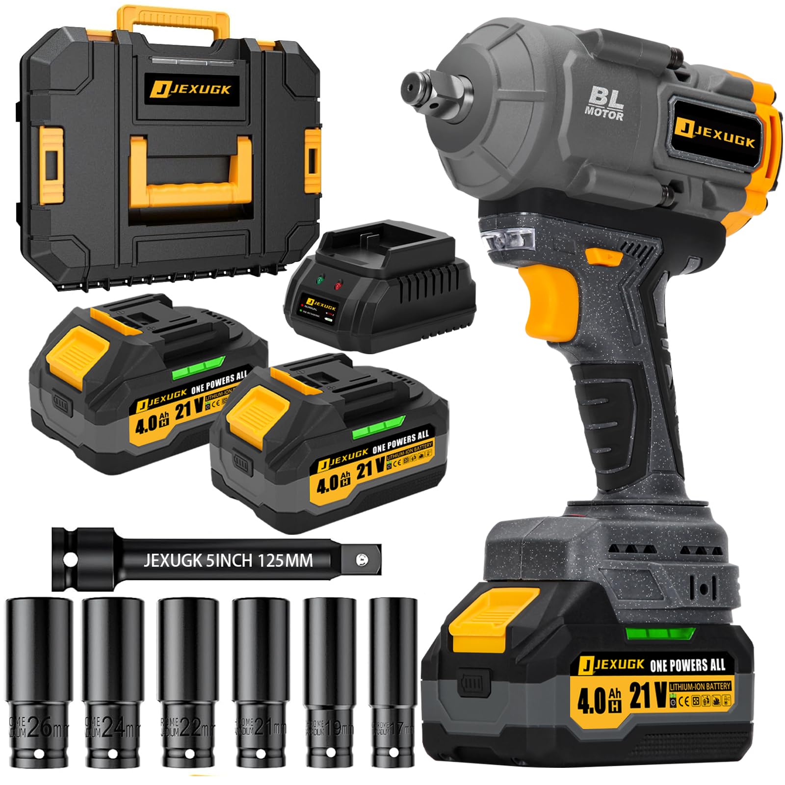 TECH IN T-01XJ ジャンク JEXUGK 1500Nm Impact Wrench, 1/2